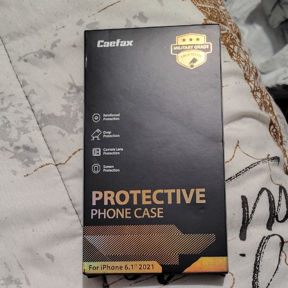 Black Protective Phone Case for iPhone 6.1" 2021